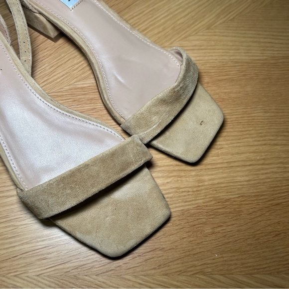 Steve Madden Nude Suede Heeled Sandals - Picture 3 of 6